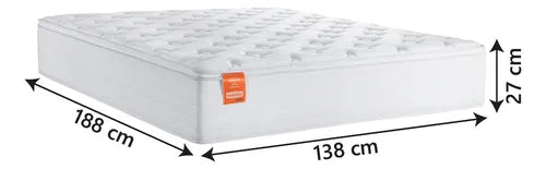 Colchão Casal Molas Ensacadas Real Pillow Top Branco